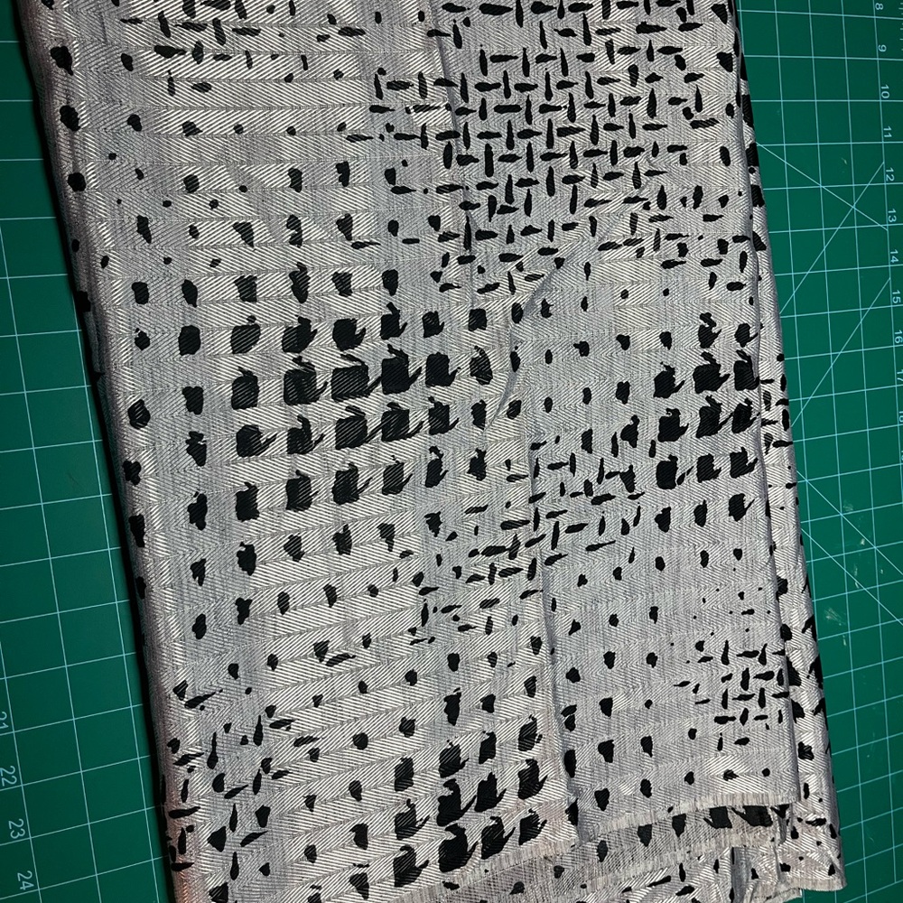 Silver and Black Patterned Fabric